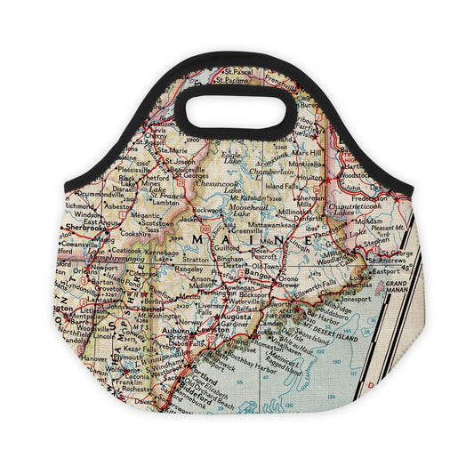 Maine Map Lunch Bag from Daisy Mae Designs