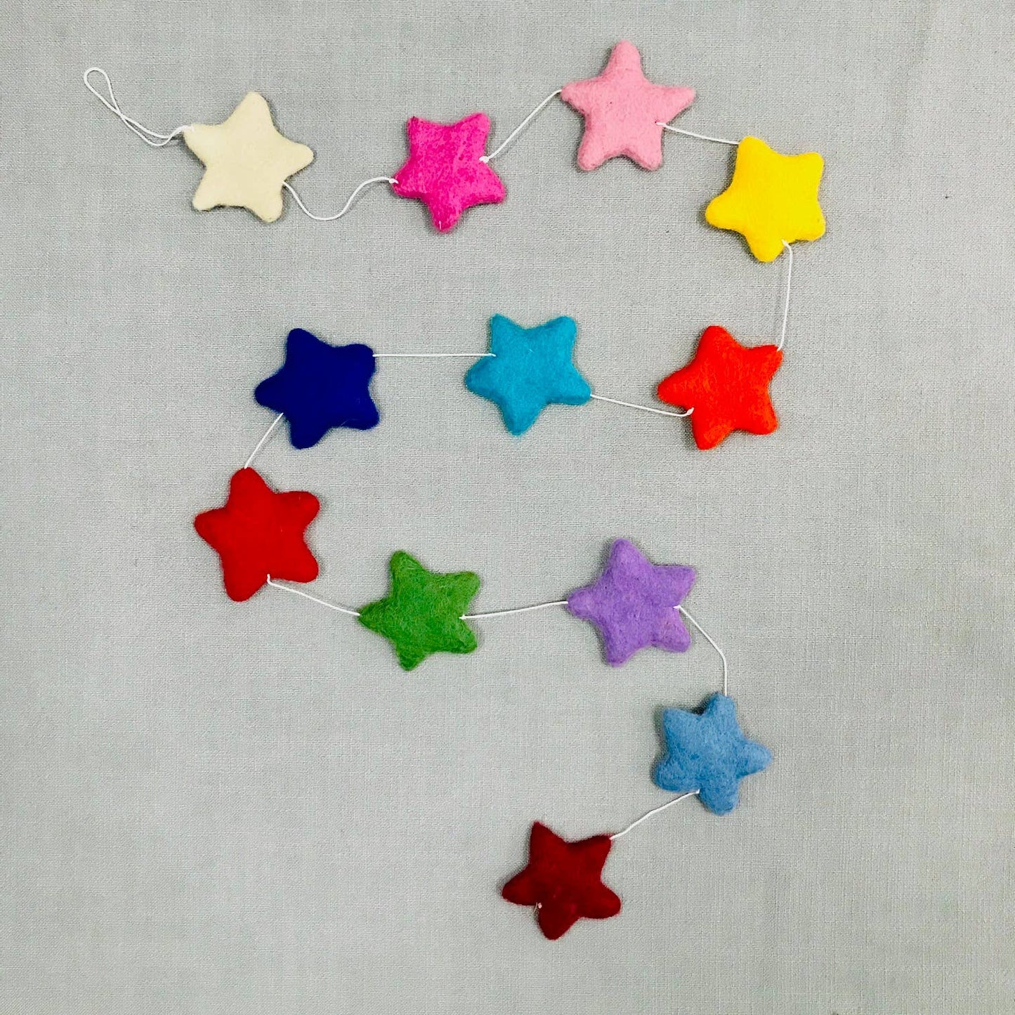 Multi-color Stars Felt Garland by The Winding Road