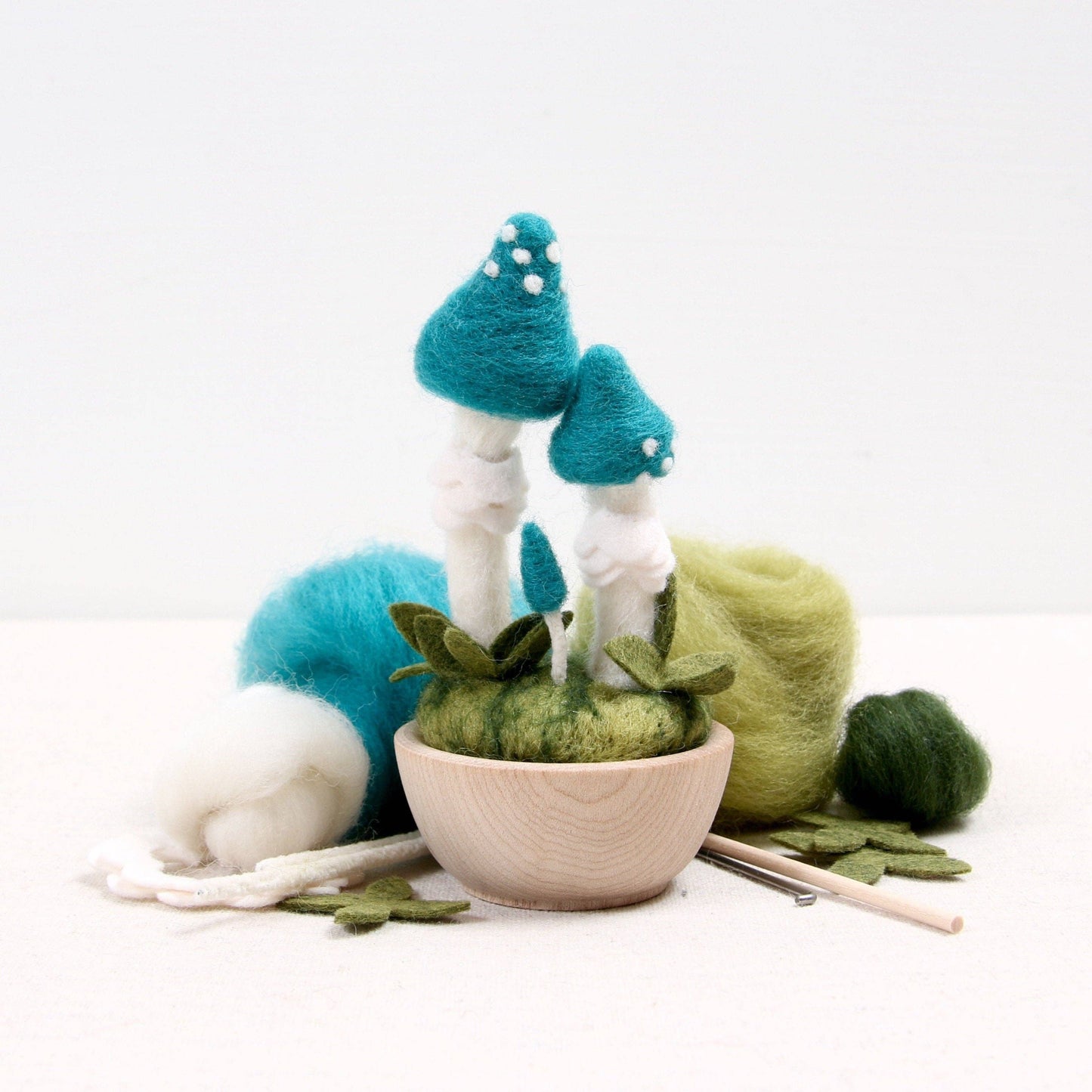 Blue Roundhead Needle Felting Kit by Benzie Design