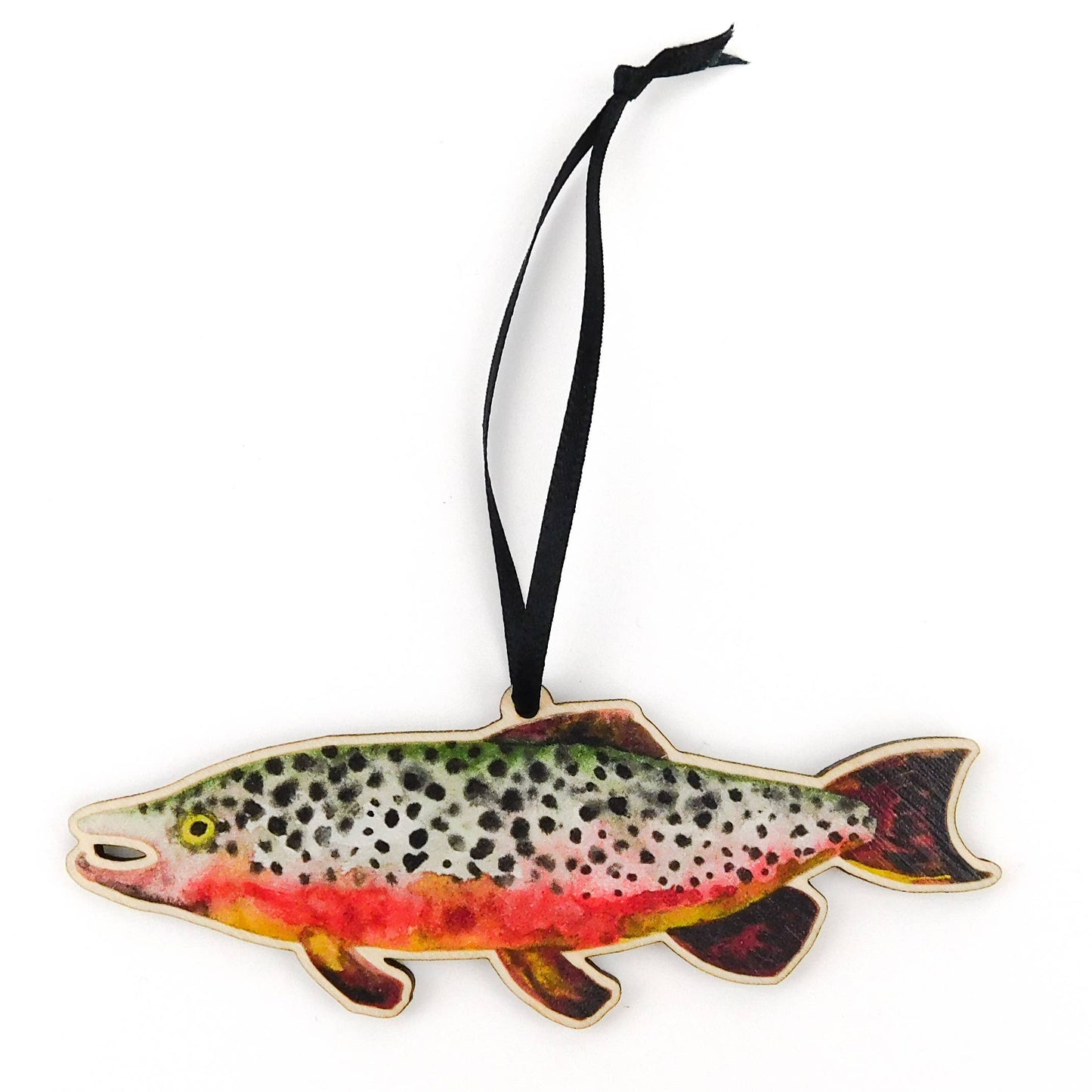 Flumens Trout Wood Ornament by Also the Bison