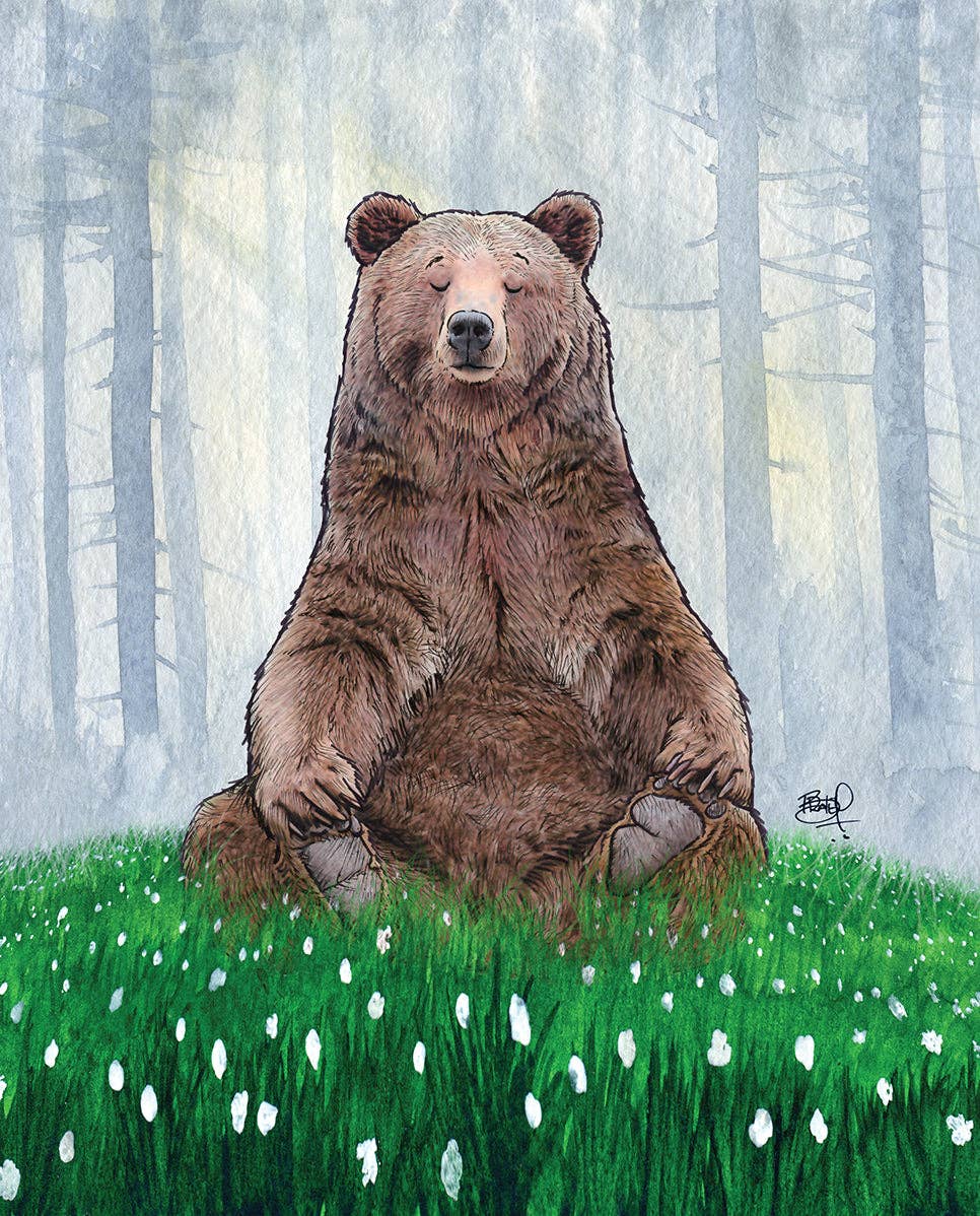 Bearmaste Greeting Card (blank inside) by Shawn Braley Illustration