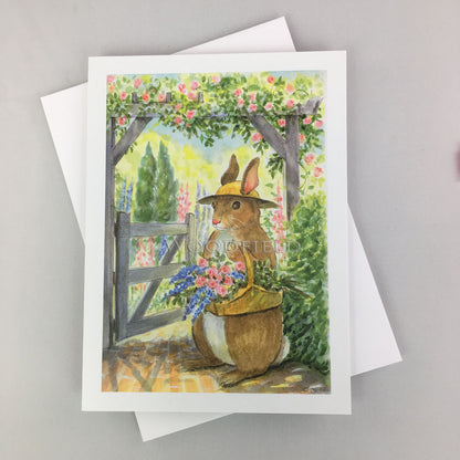 Picking Flowers - Greeting Card by Woodfield Press