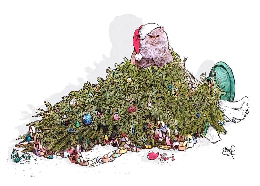 Paw Humbug Greeting Card (blank inside) by Shawn Braley Illustration