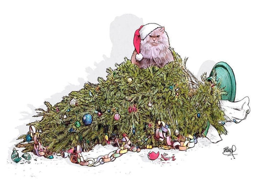 Paw Humbug Greeting Card (blank inside) by Shawn Braley Illustration