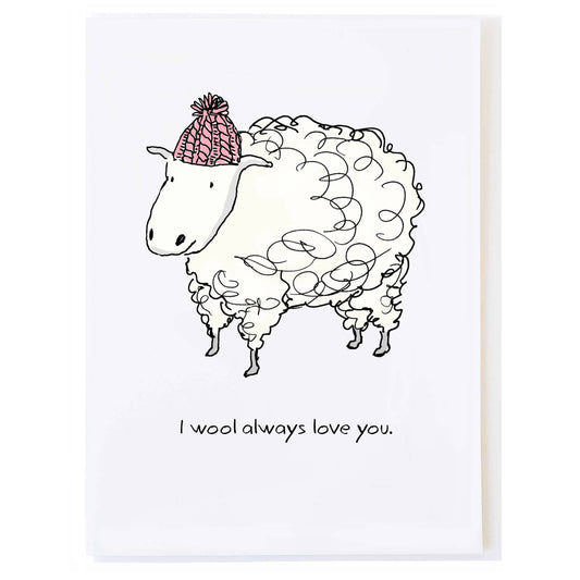 Wool Love - Greeting Card (Blank Inside) by Molly O