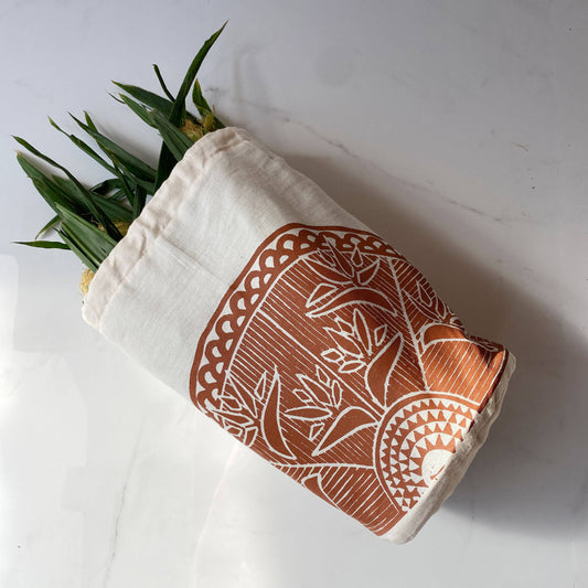 Reusable Produce Bucket Bag in Terra Cotta by Halo Dish Covers