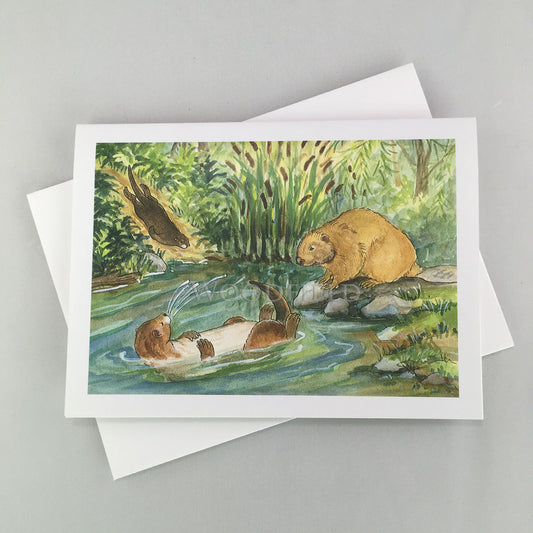 Swimming Hole - Greeting Card by Woodfield Press