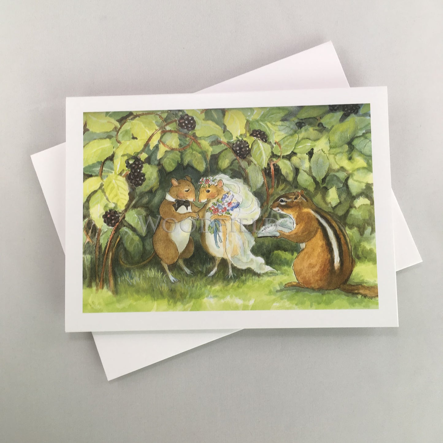 Mouse and Wife - Greeting Card by Woodfield Press