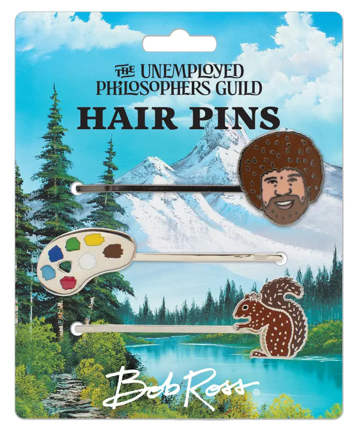 Bob Ross Hair Pins from Unemployed Philosophers Guild