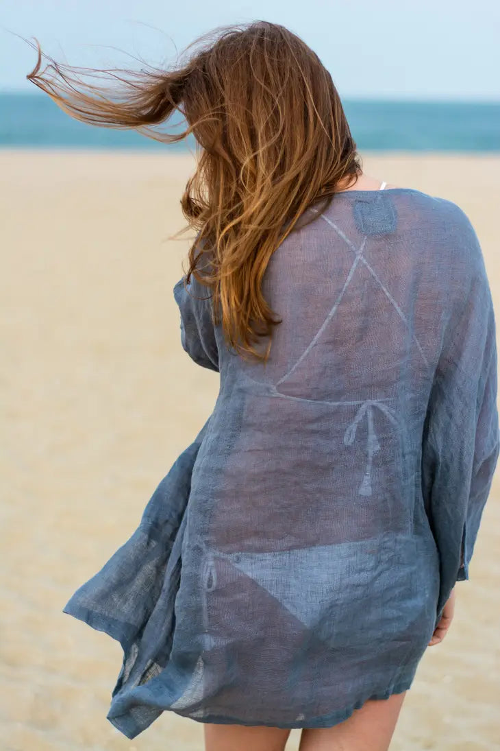 Linen Sheer (Gauze) One Size Tunic by VIKOLINO