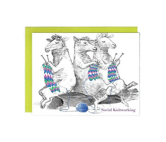 Social Knitworking Greeting Card (009) by Artiphany