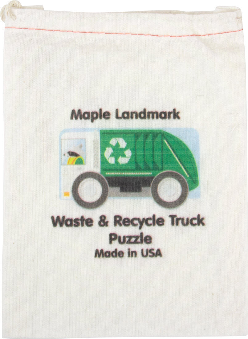 Recycling Truck - Shaped Puzzle by Maple Landmark