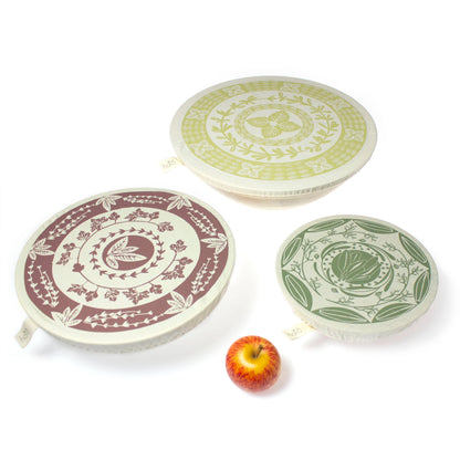Set of 3 Herbs - Halo Dish and Bowl Cover Large