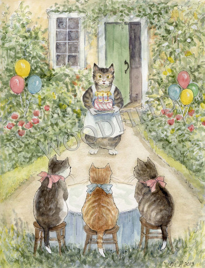 Kittens' Birthday - Greeting Card by Woodfield Press