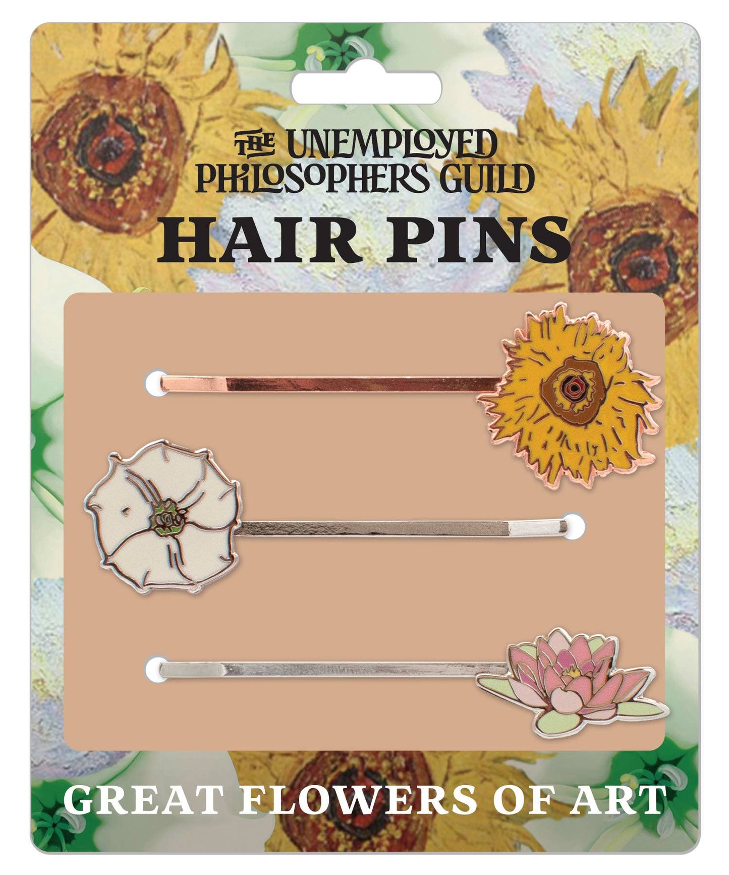 Great Flowers of Art Hair Pins from Unemployed Philosophers Guild