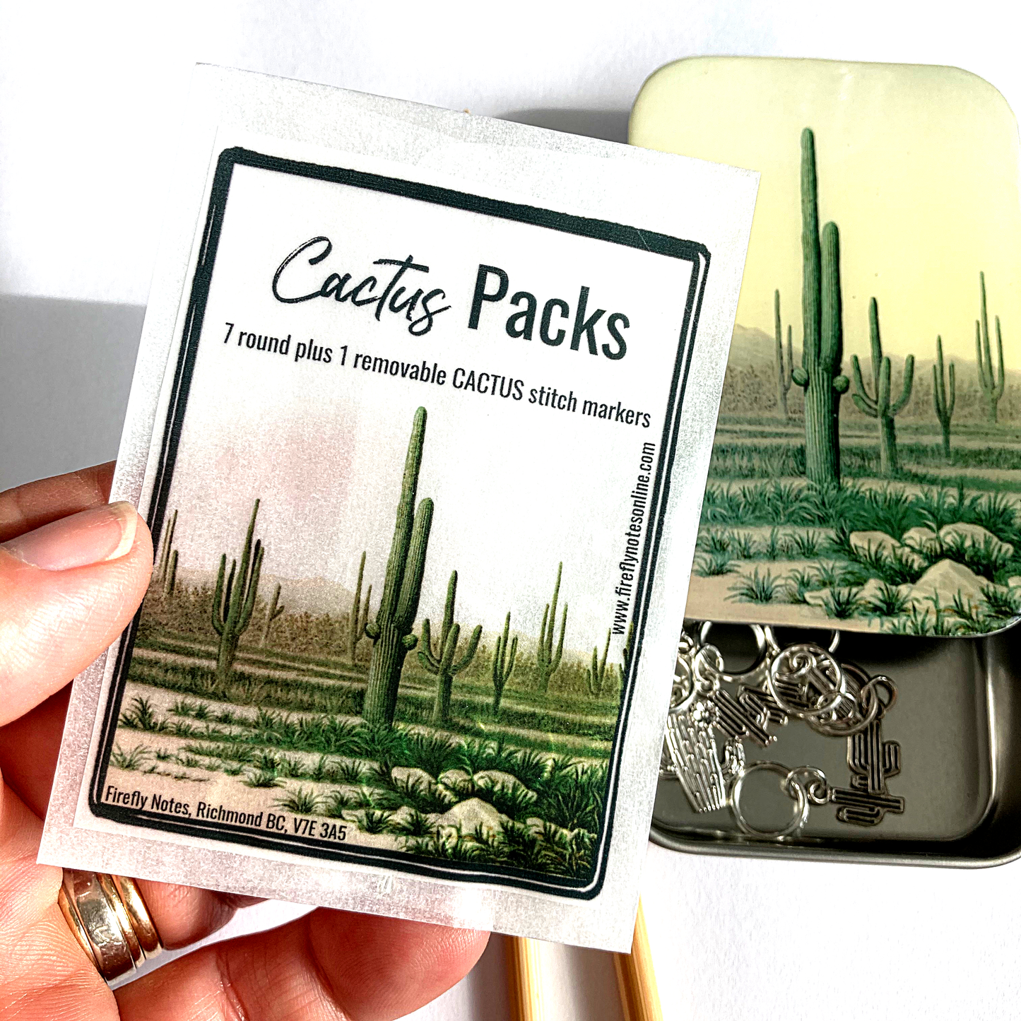 Cactus Stitch Marker Pack by Firefly Notes
