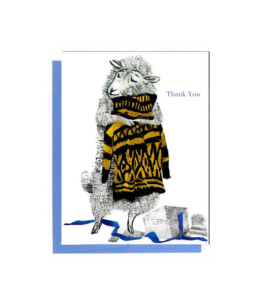 Thank Ewe Greeting Card by Artiphany