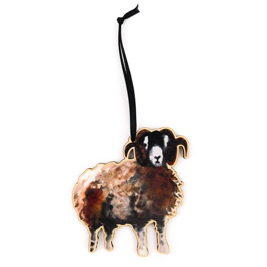 Swaledale Sheep Wood Ornament by Also the Bison