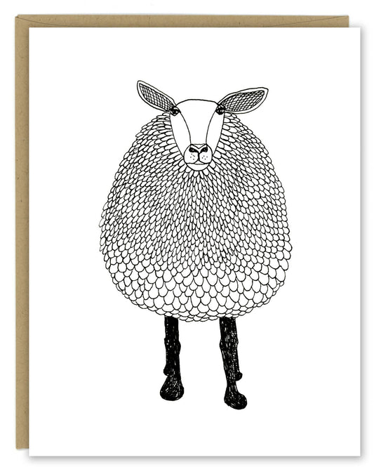 Sheep Greeting Card by Sloe Gin Fizz