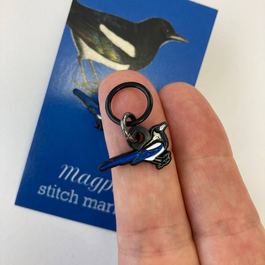 Magpie Aviary Single Stitch Marker from Firefly Notes