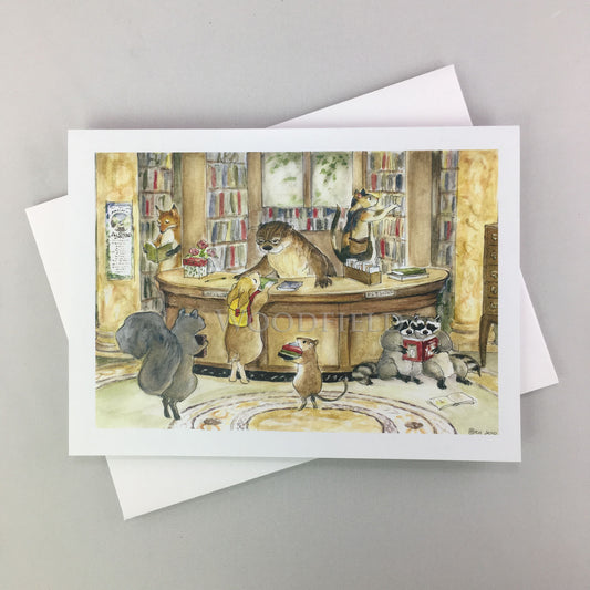 Library Days - Greeting Card by Woodfield Press
