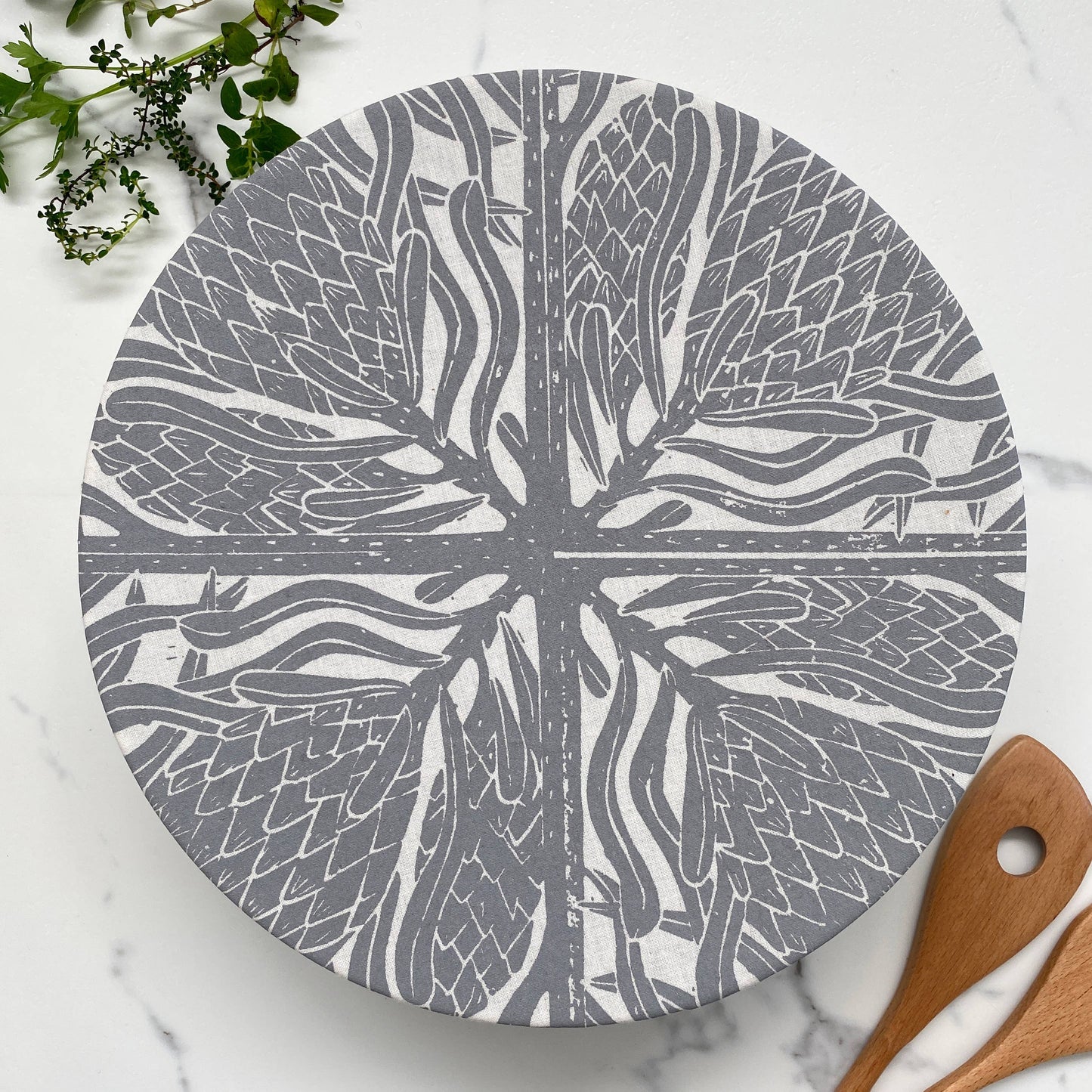 Spaza Dish and Bowl Cover Extra Large | Protea Print