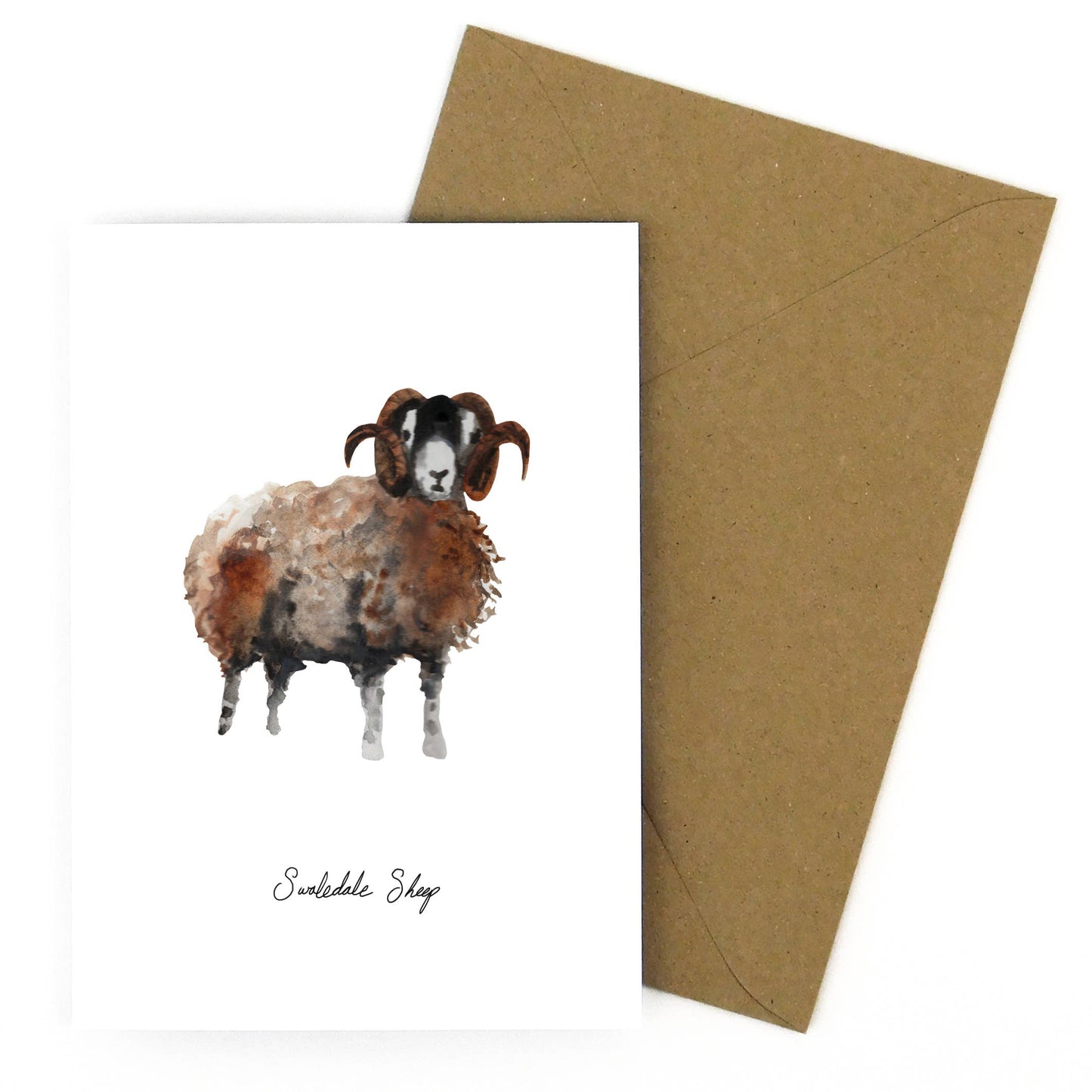Swaledale Sheep Greetings Card by Also the Bison