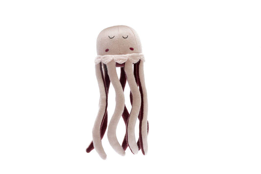 Organic Cotton Baby Pink Jellyfish Plush Toy from Best Years Ltd