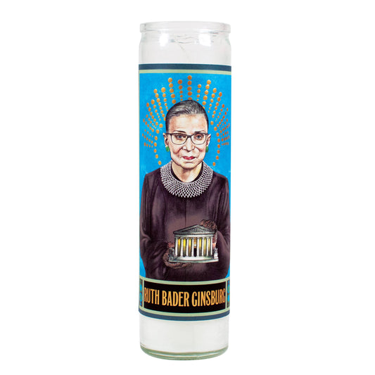 Ruth Bader Ginsburg Secular Saint Candle from The Unemployed Philosophers Guild