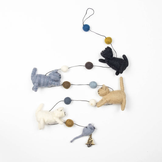 Cat Felt Garland by The Winding Road