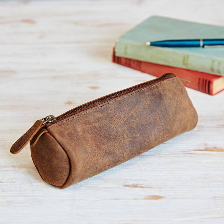 Buffalo Leather Pencil Case from Paper High - Maine Yarn & Fiber Supply