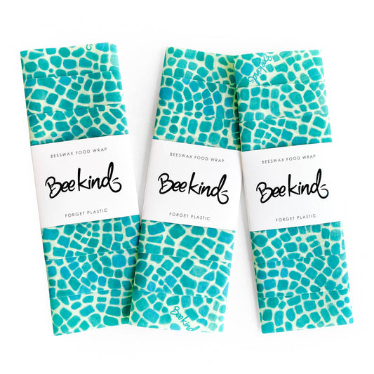Sea Glass Beeswax Wraps - Set of 3 by Bee Kind