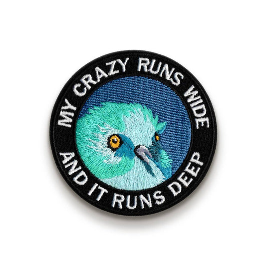 My Crazy Runs Wide Embroidered Patch by The Mincing Mockingbird