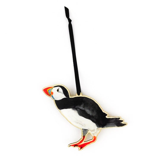 Common Puffin Wood Ornament by Also the Bison