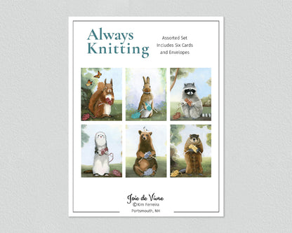 Always Knitting Greeting Card Box Set by Kim Ferreira (Joie de Vivre)