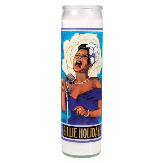 Billie Holiday Secular Saint Candle from The Unemployed Philosophers Guild