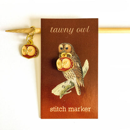 Owl Single Stitch Marker from Firefly Notes