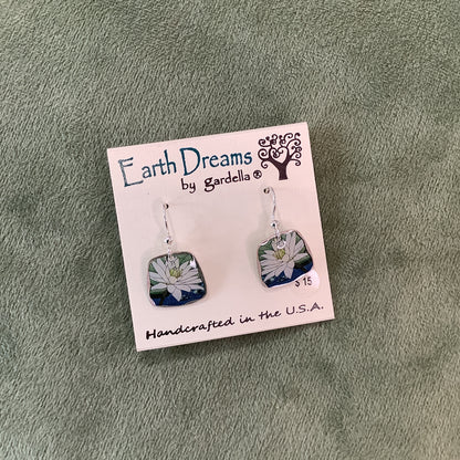 White Lotus earrings by Earth Dreams Jewelry