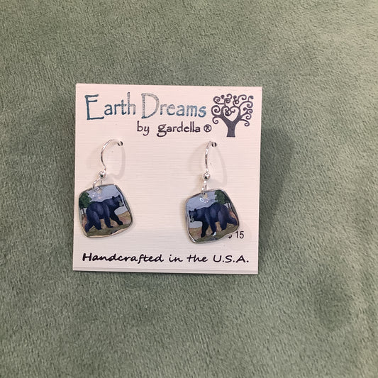 Black Bear earrings by Earth Dreams Jewelry
