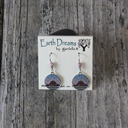 Mountains Majesty (Silver) Earrings and 18in Necklace by Earth Dreams Jewelry