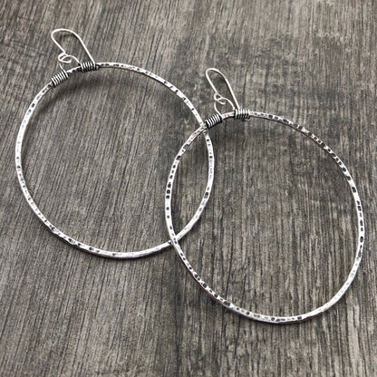 Large Oval Signature Hoop Earrings by Cullen Jewelry Design