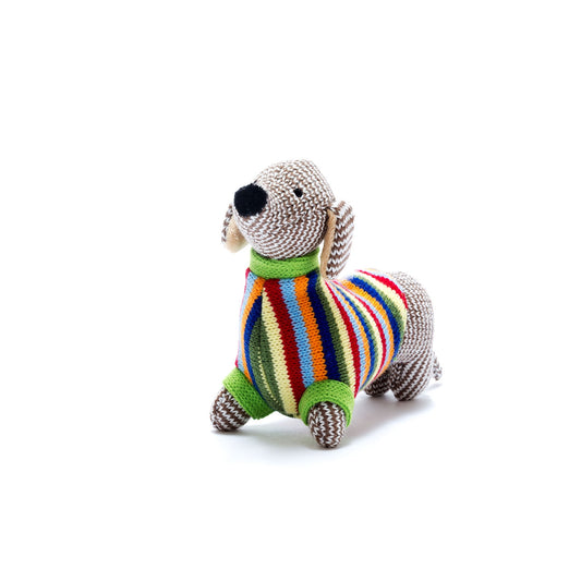 Sausage Dog Baby Rattle from Best Years Ltd