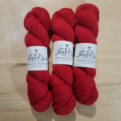 The Green Line From JaggerSpun: Mandarin Red - Maine Yarn & Fiber Supply