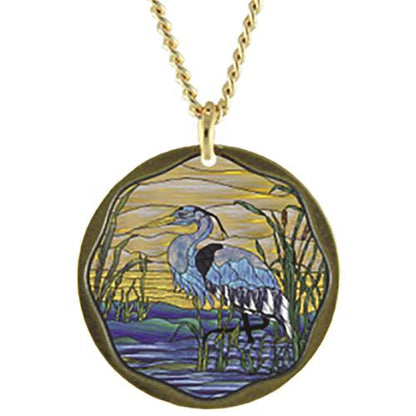 Blue Heron 18in Necklace & earrings by Earth Dreams Jewelry