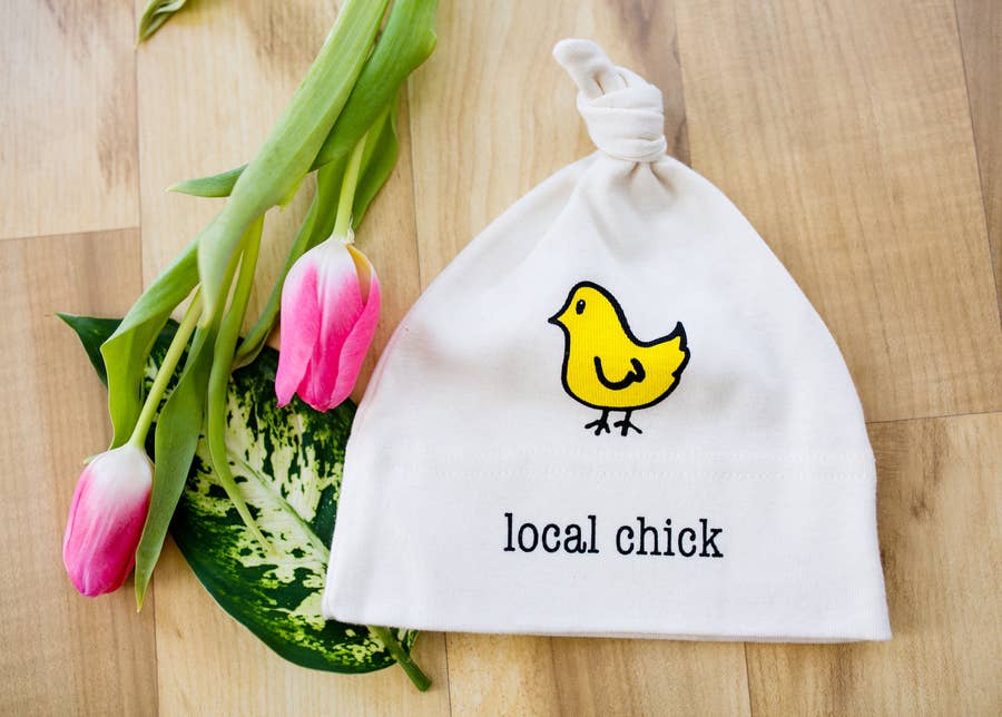 Organic Cotton Baby Hat "Local Chick" from Simply Chickie