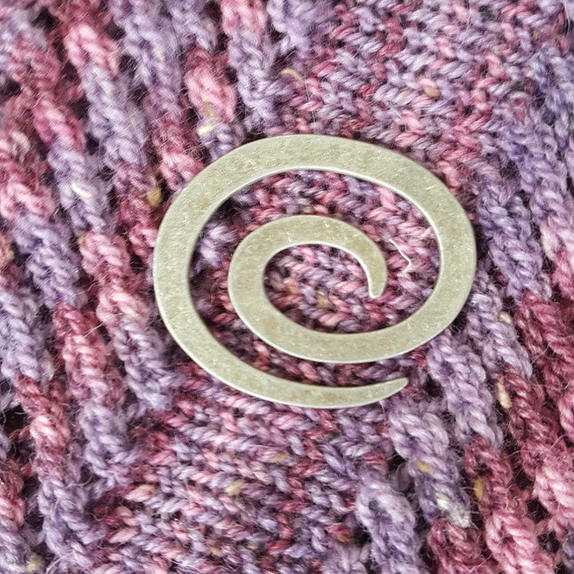 Silver Swirl Shawl Pin - Maine Yarn & Fiber Supply