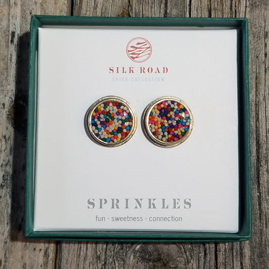 Sprinkles Silver Cuff Links by Illuminated Me Jewelry