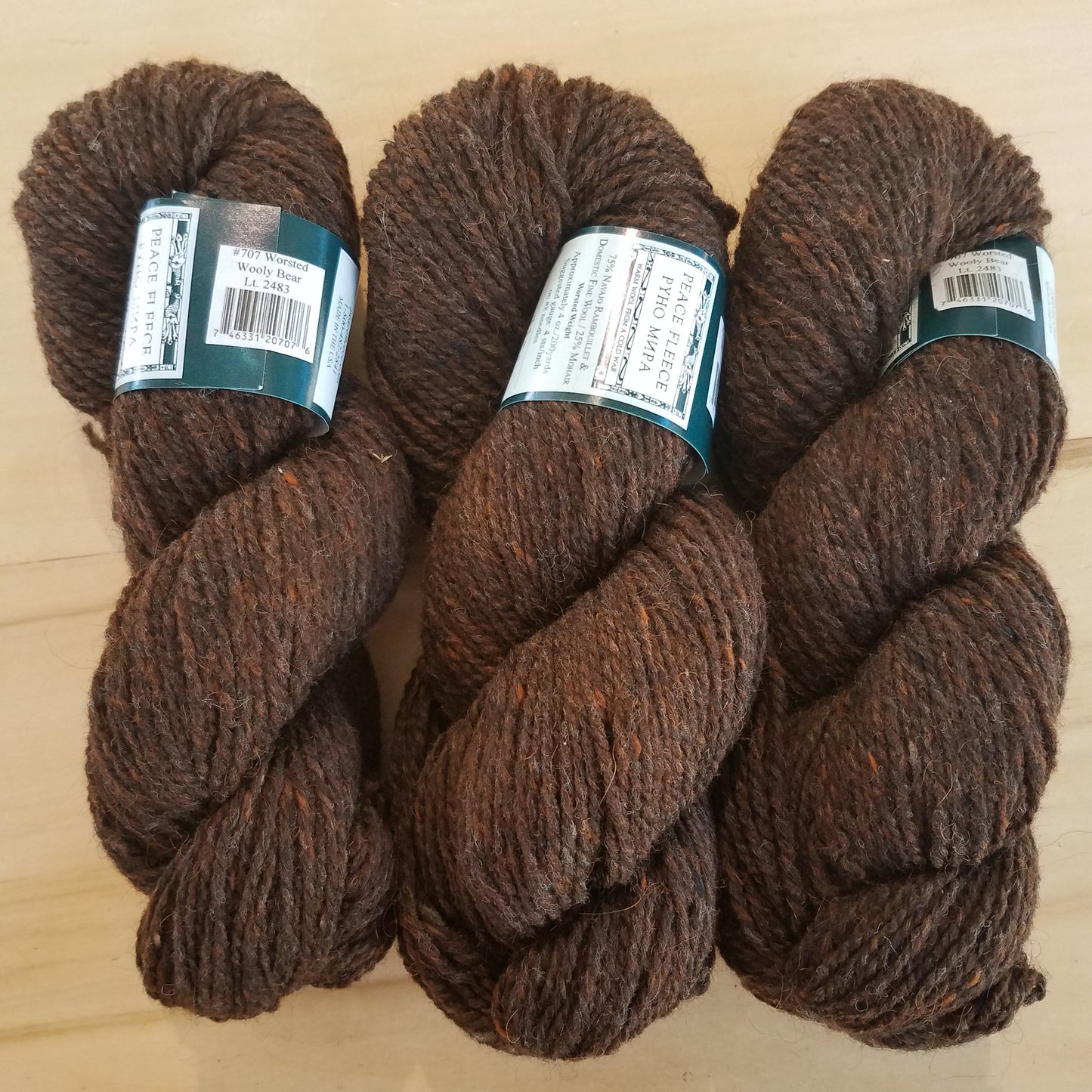 Peace Fleece Worsted: Wooly Bear - Maine Yarn & Fiber Supply