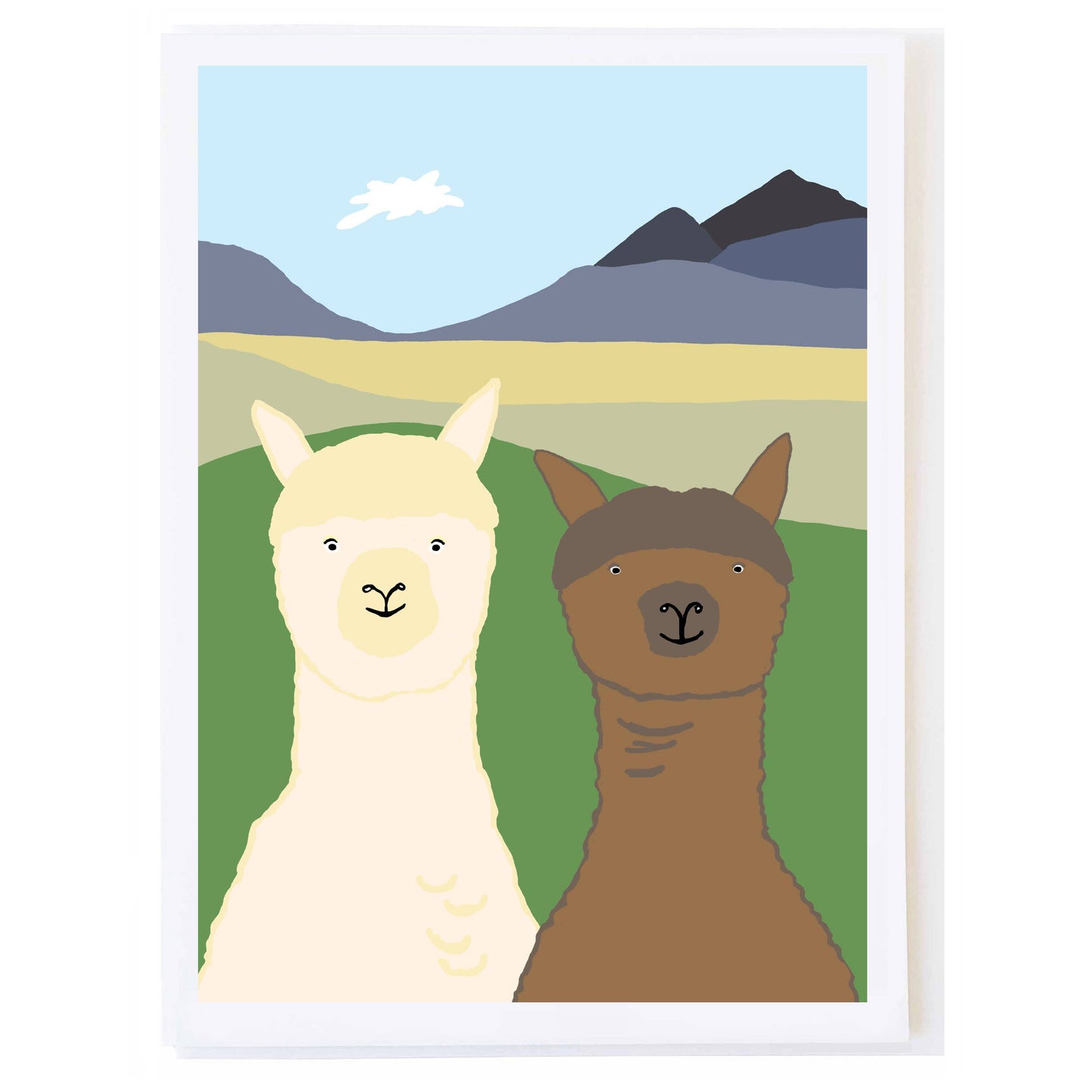 Alpacas - Greeting Card (Blank Inside) by Molly O