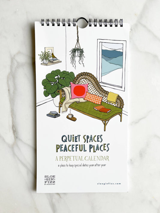 Perpetual Calendar: Quiet Spaces, Peaceful Places by Sloe Gin Fizz